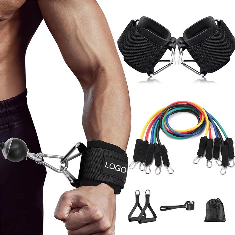 Bluejw Adjustable Neoprene Padded Wrist Straps for Cable Machines - Gym Strength Training, Fitness Hand Support Accessories - Image 2